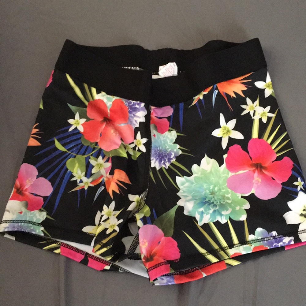 Floral Spandex shorts
